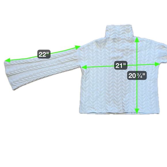 Theory Horseshoe Cable Knit Turtleneck Sweater 100% Cashmere Women’s S - Picture 8 of 8